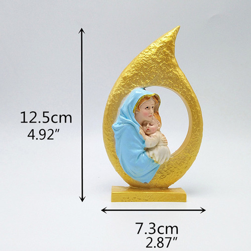 Figura Religiosa Decorativa En Molde De Resina Epoxídica (2