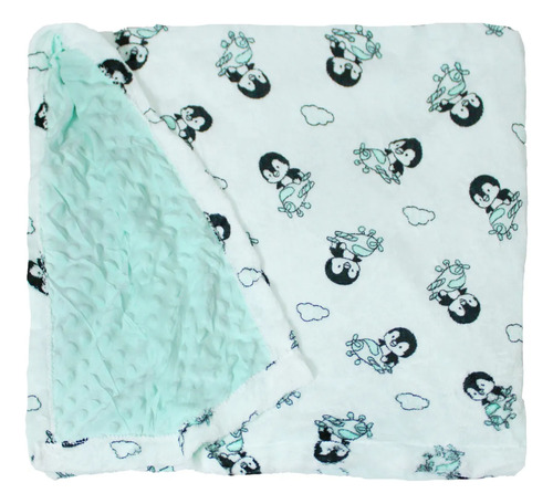 Cobija Para Bebé Calientita Frazada Suave Cobertor Infantil Color Agua Felpa