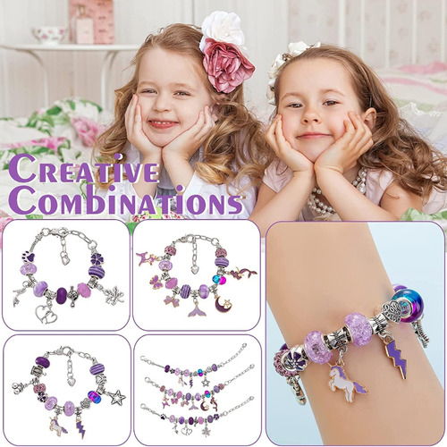 Kit Para Hacer Pulseras Infantiles Con Cuentas Diy