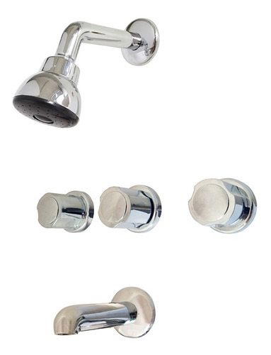 Imagen 1 de 9 de Griferia Ducha Embutir Transferencia Cromada Austral S/ Int
