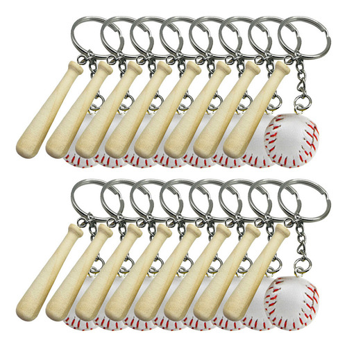 ** Chaveiros De Beisebol, Bolsa, Chaveiros, 16 Peças,