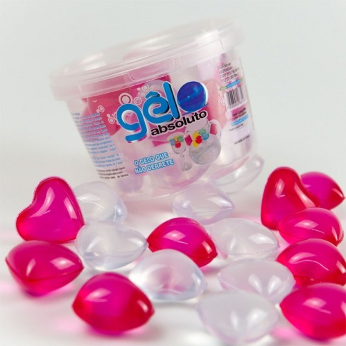 Gelo Artificial Coração Pote 20 Unidades - Gêlo Absoluto