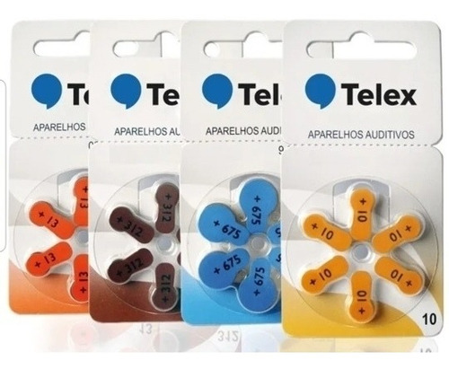 60 Pilha 312 Telex Para Aparelhos Auditivos