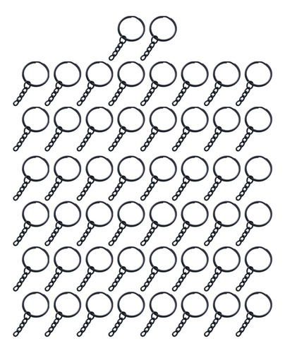 3 X 50 Llaveros Con Cadena De 1 Pulgada Y Anillos De Salto,