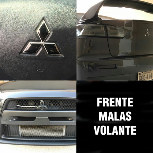 Adesivos Com Relelevo Preto Lancer E Evo Para Emblemas