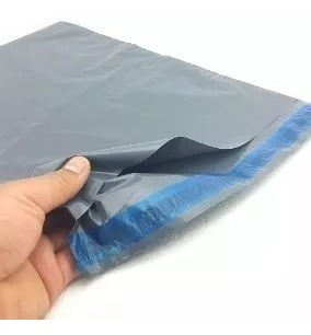 Envelope Plastico 19x25 Ecológico Cinza Com Lacre 1000 Uni