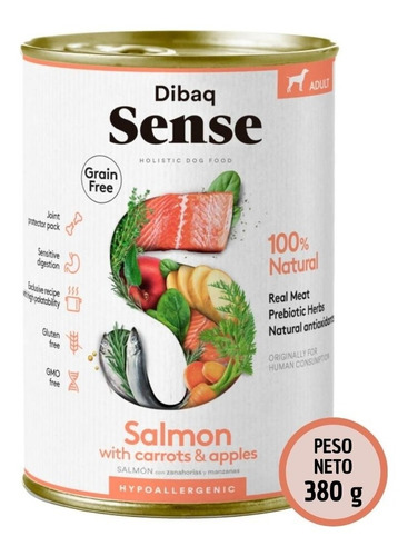  Alimento Húmedo Sense Perro Adulto Sabor Salmon 380g
