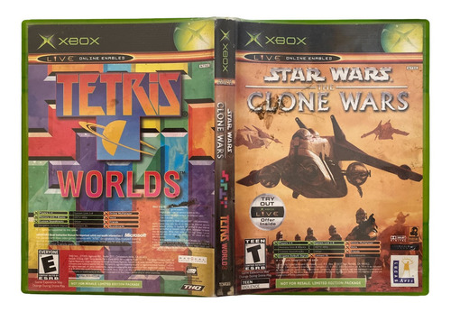 Juego Xbox Original Star Wars The Clone Wars Y Tetris Worlds