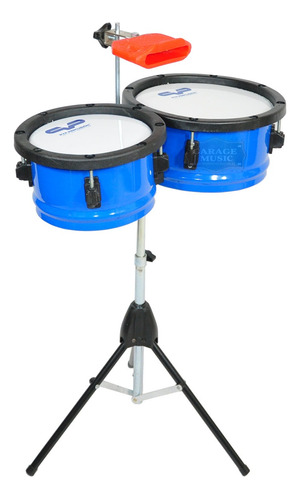 Timbaleta Niños Colores Soporte Plegable Cencerro Palillos