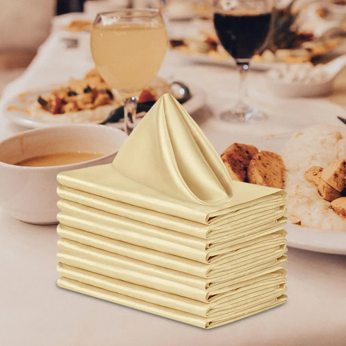 Servilletas Para Bodas, Servilletas De Mesa Doradas