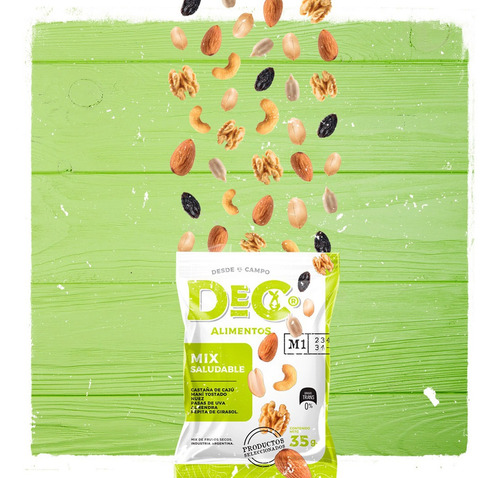 Mix Saludable De Frutos Secos Dec Alimentos - X3 Paquetes