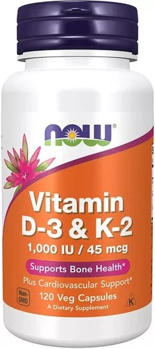 Vitamina D3 & K2 Now 120 Cap