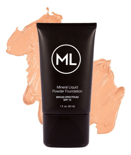 Base de maquillaje líquida Beauty Basics SG_B005FT35LW_US Mineral Liquid Powder Foundation tono beige - 30mL