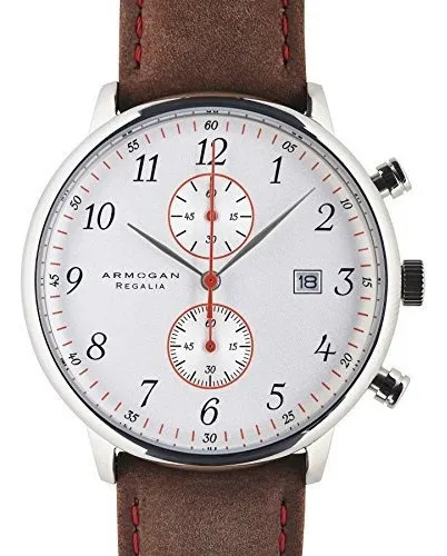 Armogan Regalia Plateadas Blanco S89 Para Hombre Reloj Cro Env o