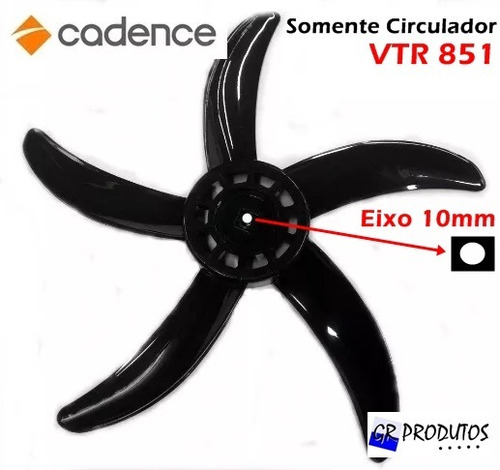 Hélice Circulador Cadence Vtr 851 50cm 5 Pás Preta Original