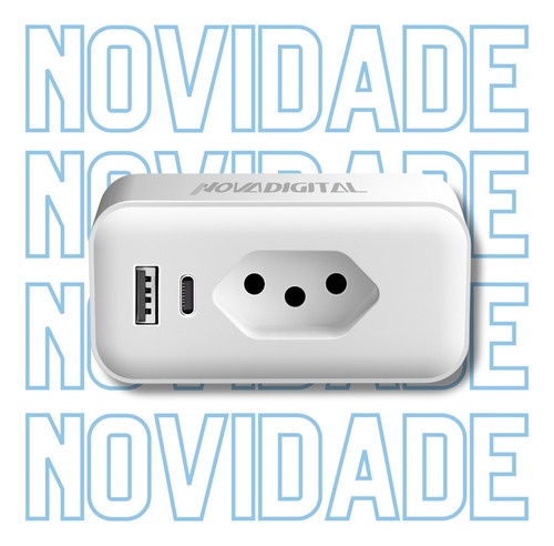 Tomada Inteligente Wi Fi Com Usb-c + Controle De Consumo