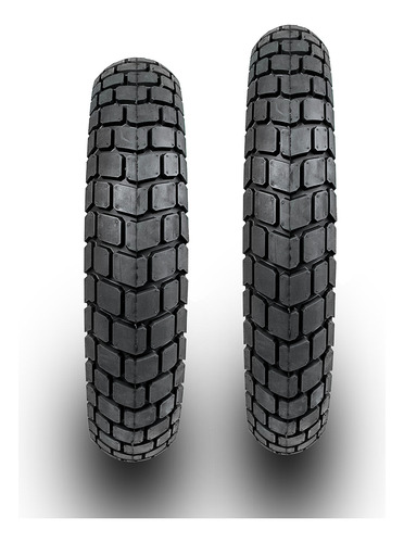 Par Pneus 120/90-17 + 90/90-19 Parrudo G2 S/ Câmara Bros Nxr