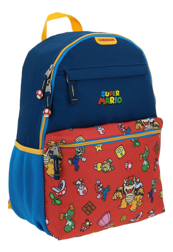 Mochila Grande Chenson Mario Bros Clasico Palac