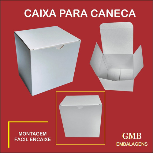 Imagem 4 de 4 de Caixa Para Caneca De Porcelana 100 Pode Sublimar