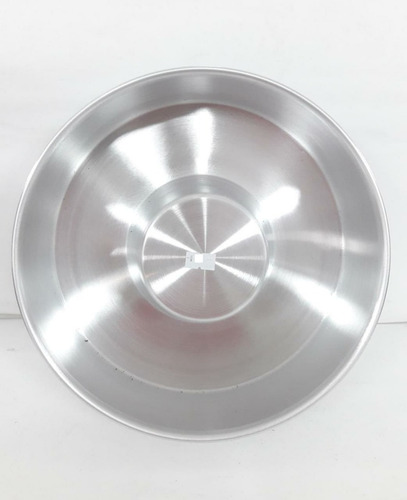 Molde De Aluminio Rosca Recta - 28cm. Diámetro Color Gris