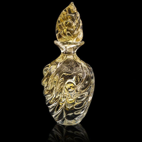 Garrafa Cristal Murano Po Ouro 24k 26x11cm 12x