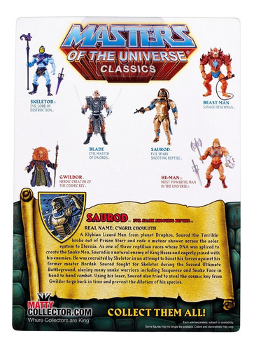 Figura De Acción Saurod Masters Of The Universe Classics