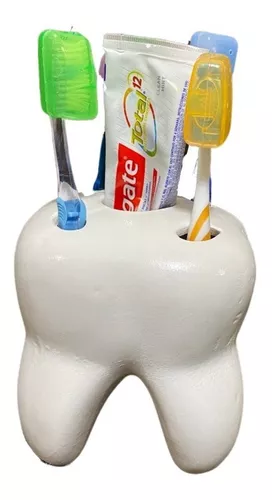 Porta Cepillo de Dientes Diseño Muela Traslucido