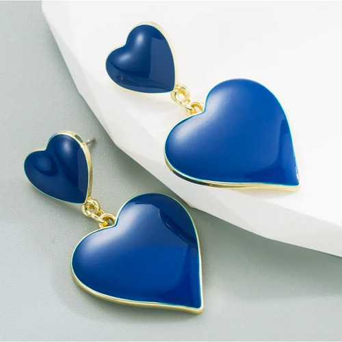 Aretes Corazon Azul 1s2