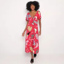 Comprar Vestido Midi Estampado Mercatto