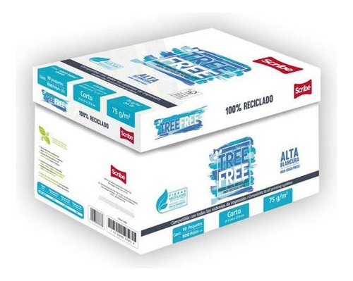 Caja De Papel Carta Scribe Tree Free Caja C/ 5000 Hojas