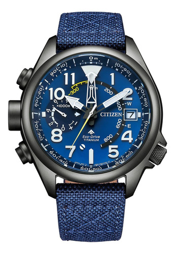 Citizen Promaster Altichron Blue Dial Bn4065-07l .. Dcmstore Correa Azul oscuro Bisel Negro Fondo Azul oscuro