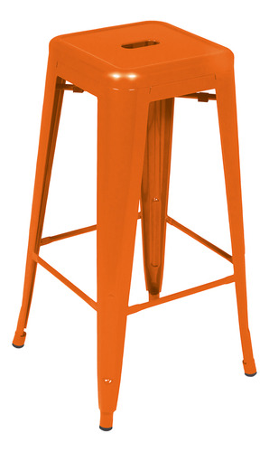 Banqueta Industrial Large Laranja Mor