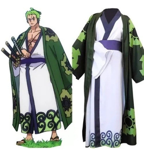 Disfraz De Cosplay, Kimono Roronoa, Zoro De One Piece A