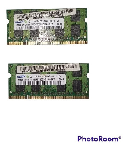 Memoria Ram Para Laptop Marca Samsung Ddr2 2rx8 Pc2-6400s