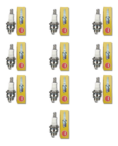 Kit 10 Velas De Ignicao Ngk Bpmr7a Linha Motosseras, Gerador