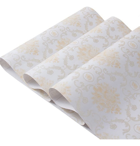 Simplelife4u Oro Damasco Autoadhesivas Shelf Cajon Liner De