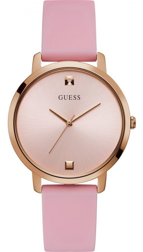 Reloj Guess W1210l3 Mujer Nova Oro Rosa Silicon 100%original