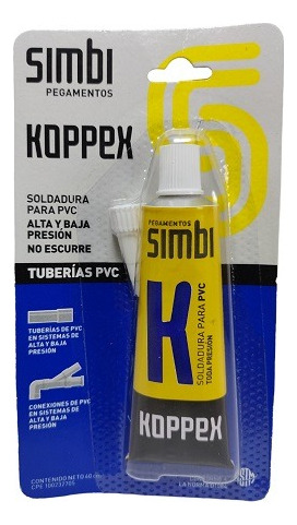 Pega Para Tuberia P V C Agua Fría 40 Ml Koppex