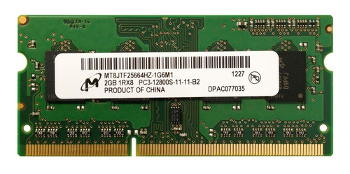 Ram Mt8jtf25664hz-1g6m1 Micron 2gb Pc3-12800 Ddr3-1600mhz No