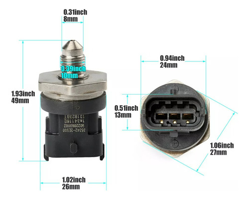 Sensor De Presion Riel Gasolina Mazda Turbo Cx7 6 Mx5 Bosch