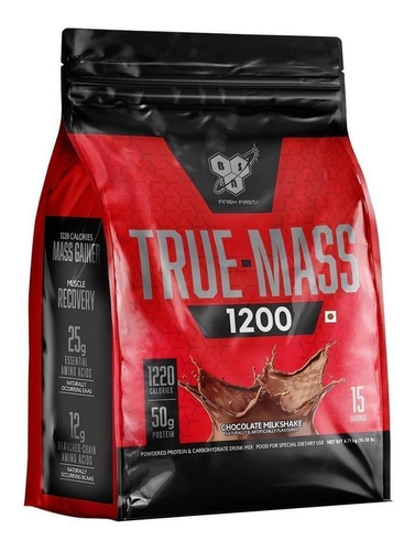 Suplemento en polvo BSN  True-Mass 1200 proteína sabor chocolate en bolsa de 4.71kg