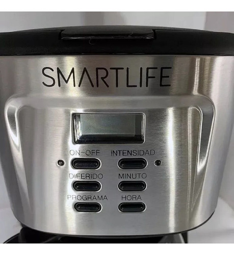 Imagen 2 de 6 de Cafetera Electrica Smartlife Digital Programable 1.5 Lts 980