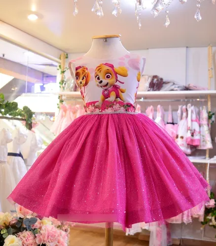 Vestido Infantil Patrulha Canina