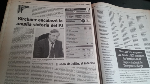 Clarín Menem Reelecto Presidente Año 1995 15/5 E (Usado)