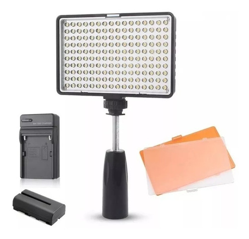  Iluminador Profissional De 160 Led+bateria+carreg