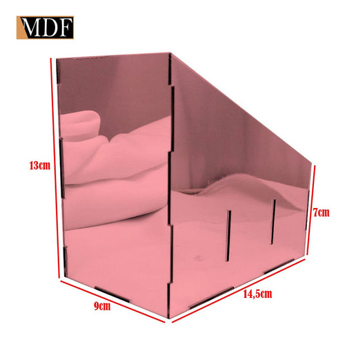 Puerta de control acrílica con 3 divisores, 14,5 x 9 x 13 cm, color rosa