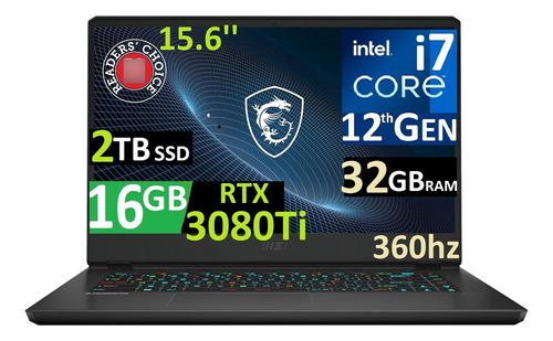 Msi Vector Gp66 360hz Ci7-12va 32gb, 2tb Ssd- Rtx3080ti 16gb