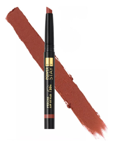 Labial Preciso Amber Goddess Power Stay 10hr Duración Avon