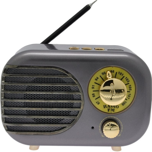 Radio Vintage Cmik Mk-142 Bluetooth Aux Recargable Am/fm