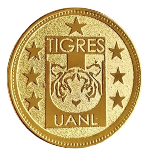 Moneda Club Tigres Uanl Baño Oro 14k Original Regalo Soccer